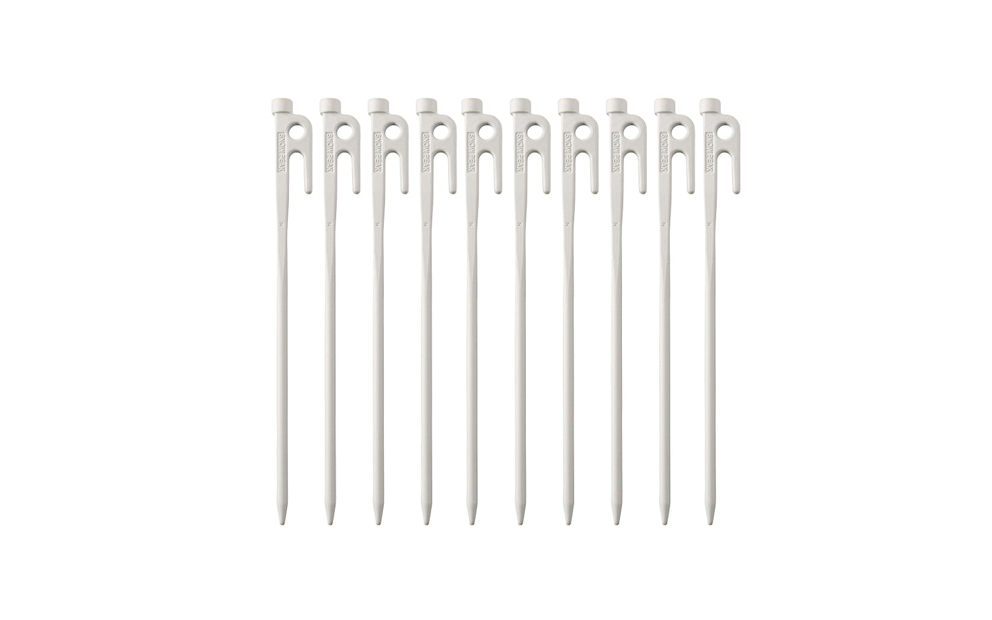 鍛造強化鋼營釘30白色10入組+束袋型收納袋